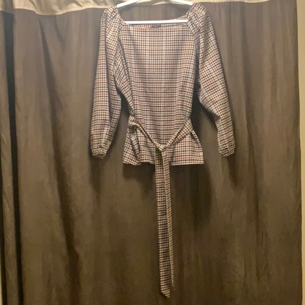 Ann Taylor Factory Blouse/w Belt (NWT) XL